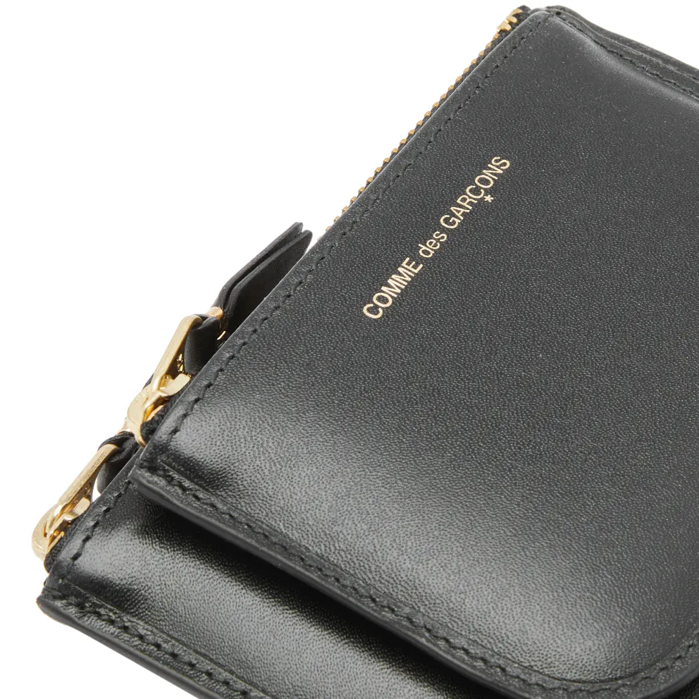 Comme des Garçons Wallets - "Outside Pocket Zip Pouch" Black Wallet - Image 3