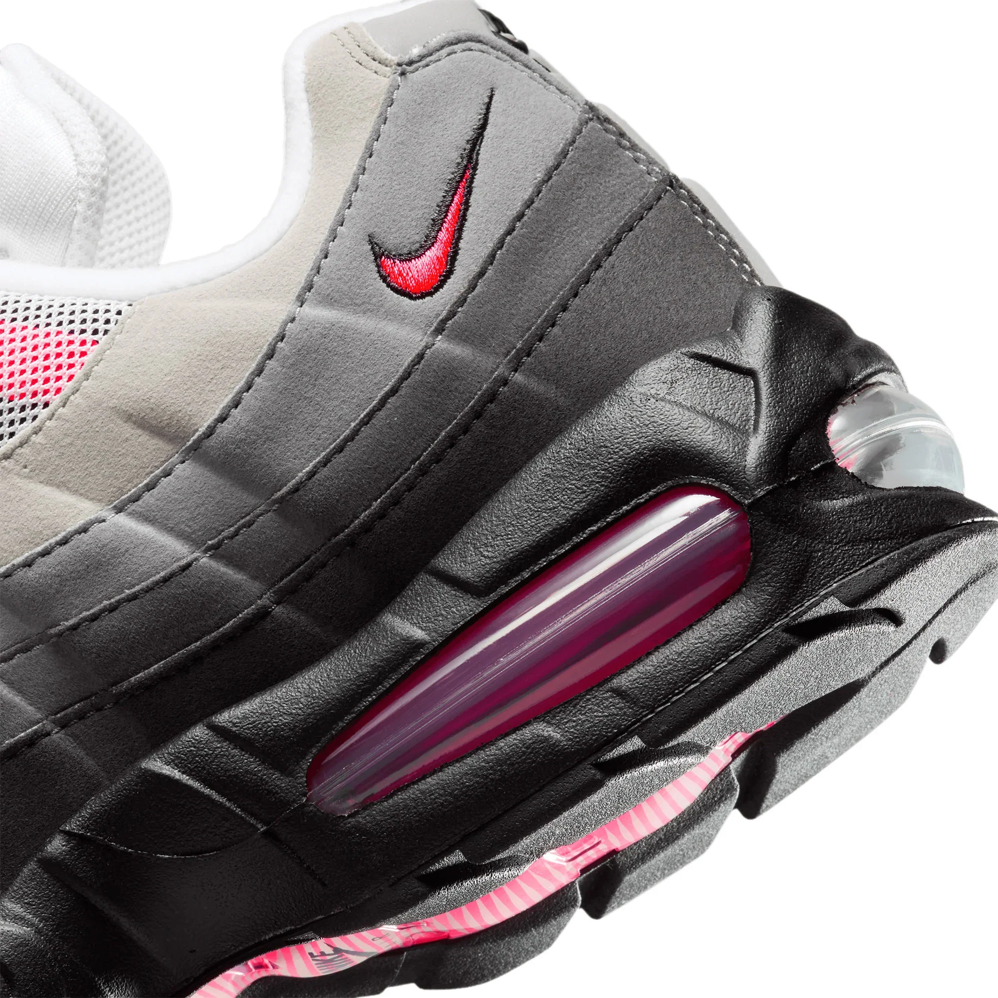 Nike - Air Max 95 Big Bubble "BLACK/SOLAR RED-MEDIUM ASH-DK PEWTER" - Image 3