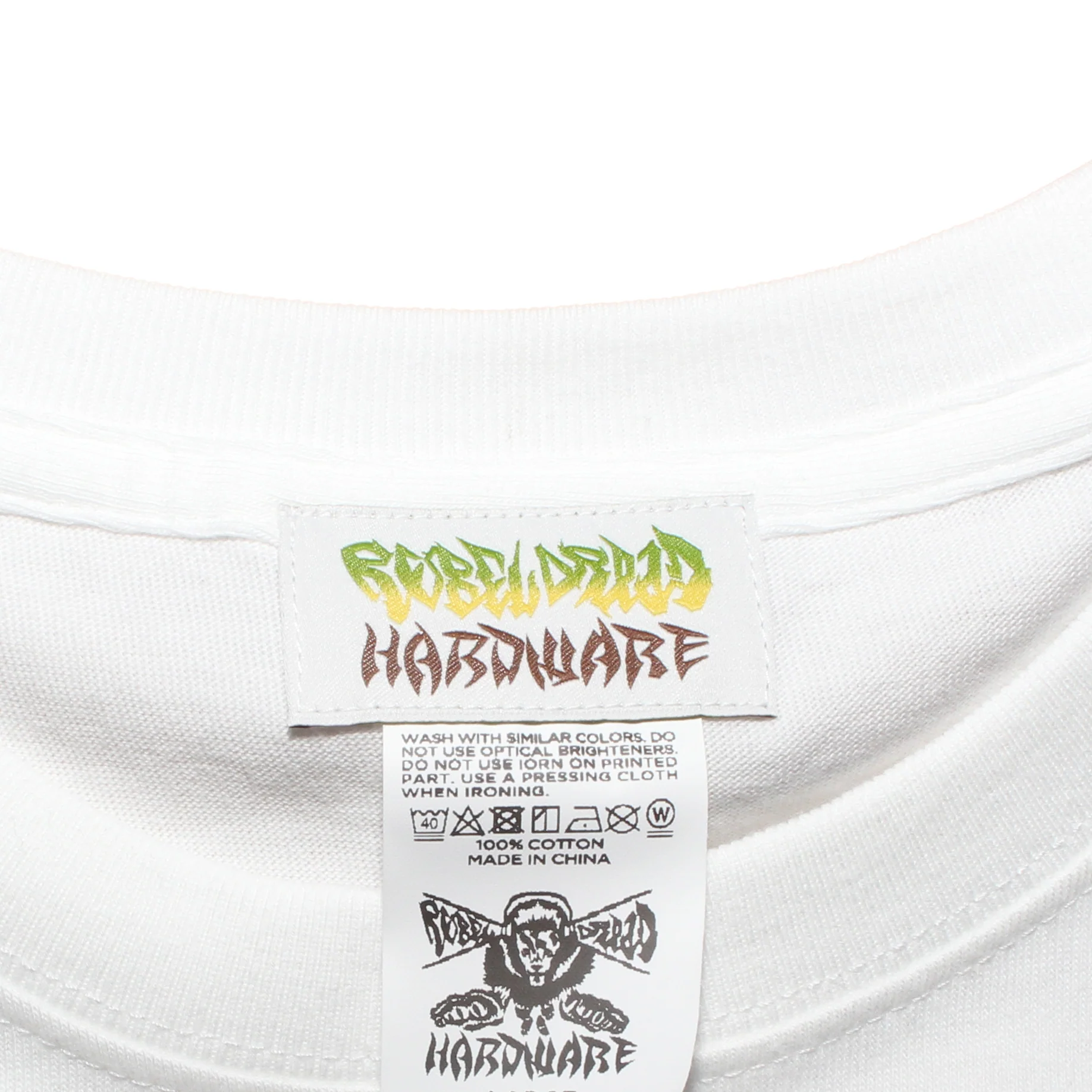 Rebel Dread Hardware - "RDH Logo" S/S White T-Shirt - Image 3